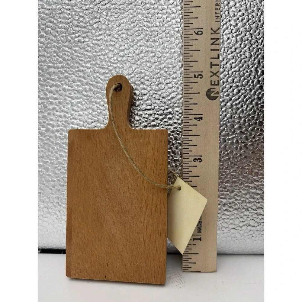 Mini Wooden NOEL Cutting Board Christmas Decor Food Safe Farmhouse 5”